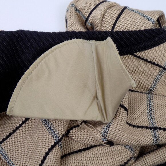 Fia Italia Sweater Women Size M Handloomed Brown Black Gray Full Zip Vintage - Picture 7 of 9